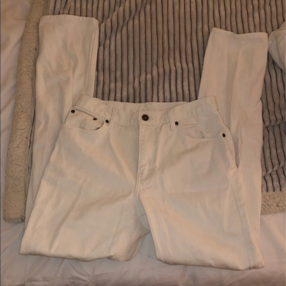 Jeanology White straight leg jeans